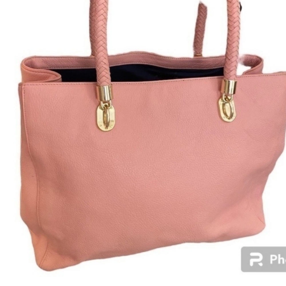 Cole Haan Pink Tote with Braided Handles - Picture 3 of 15